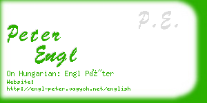 peter engl business card
